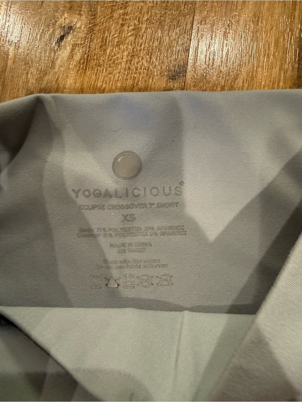 Yogalicious Light Blue High-Waist Performance Bike Shorts - Picture 4 of 4
